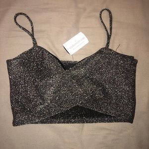 NWT Sparkly crop top